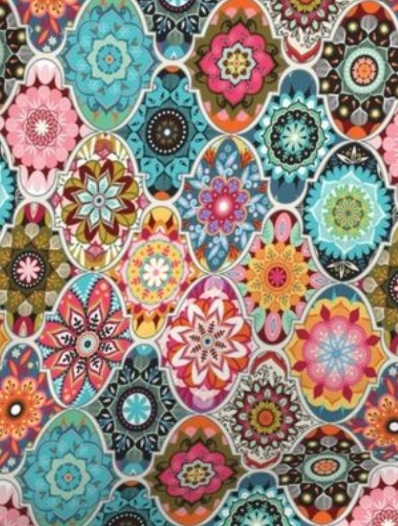 'Bohemia ' Patchwork Minky Piece 70 x 45cm