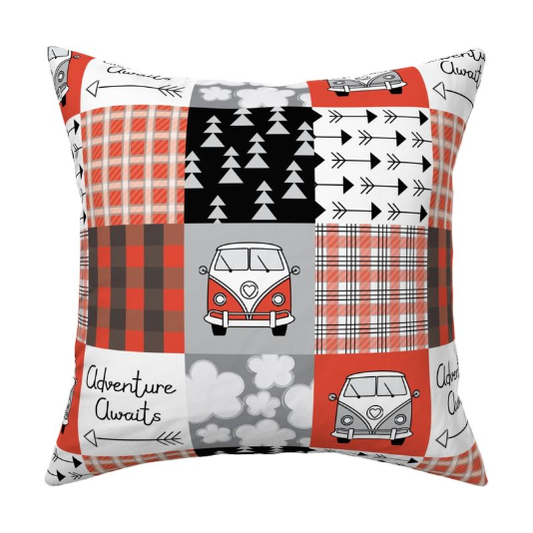 'Combi Road Trip ' Minky Piece 135cm wof x 70cm