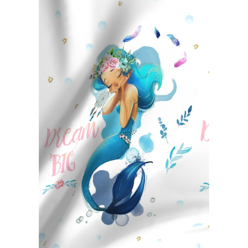 'Dream Big Mermaid 'Minky Panel 75cm x 45cm