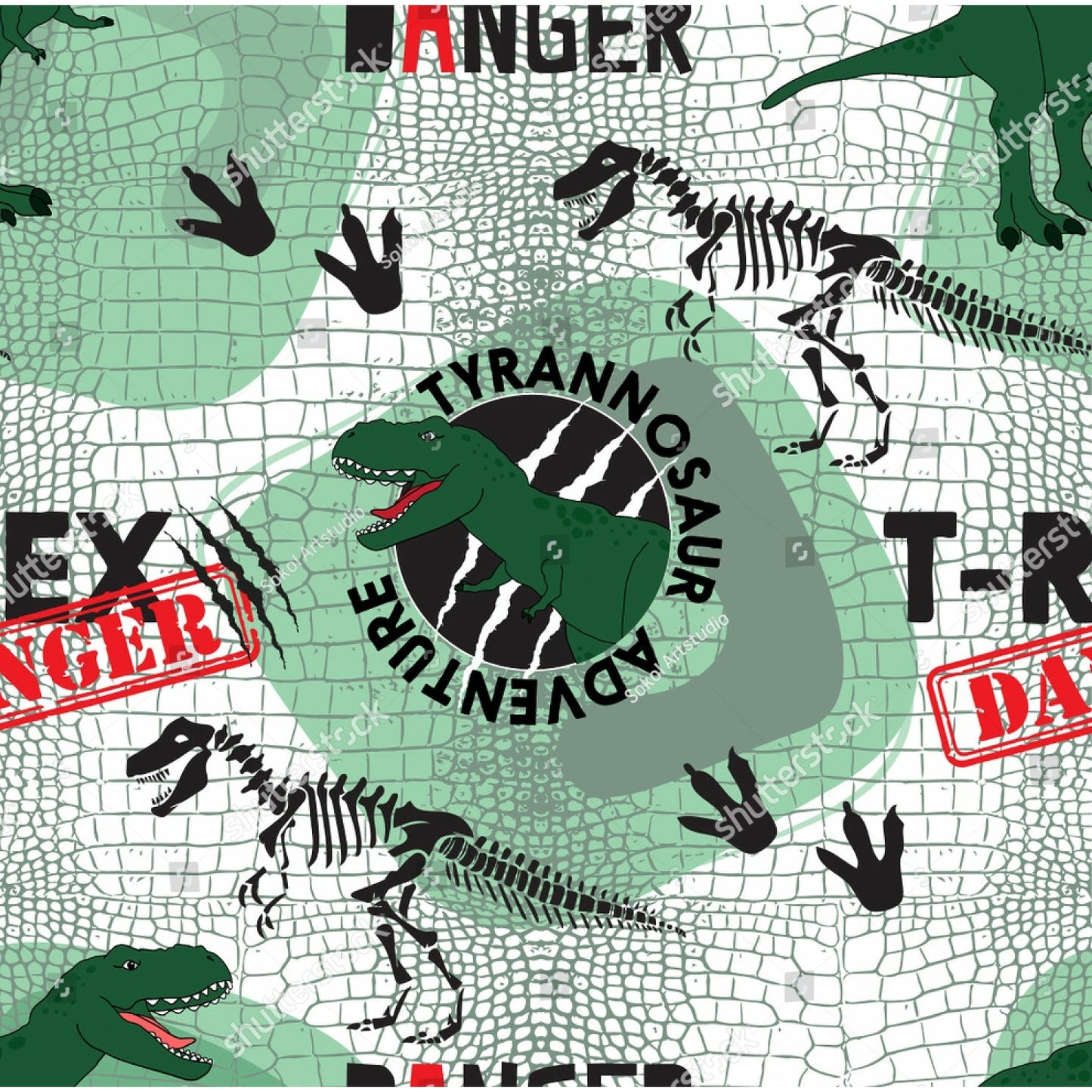 'T Rex Adventure' 290GSM Minky per metre