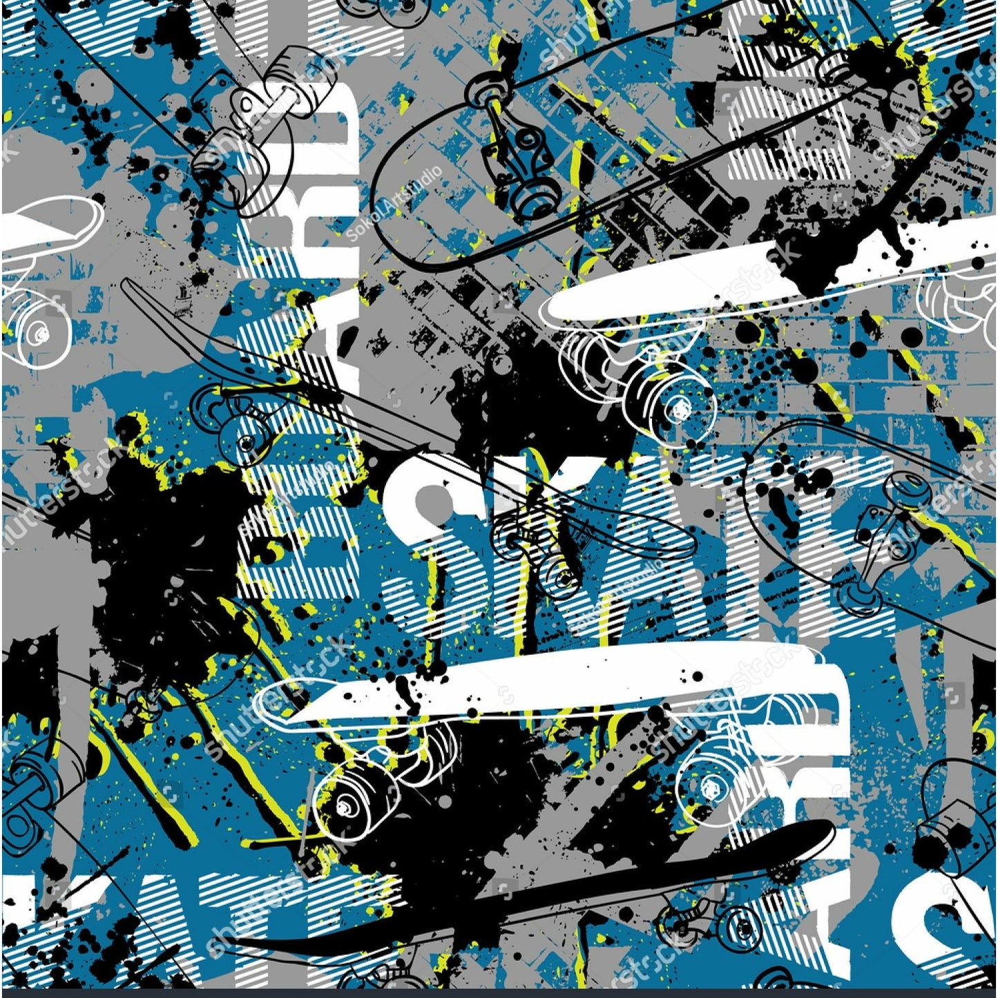 'Skaterboy' (or Girl) 290GSM Minky per metre