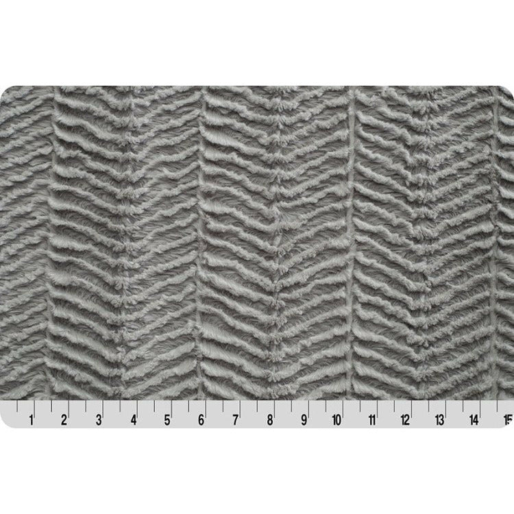 1m offcut Luxe Cuddle® Ziggy Silver by Shannon Fabrics