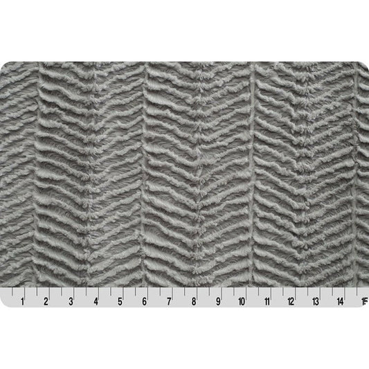 1m offcut Luxe Cuddle® Ziggy Silver by Shannon Fabrics