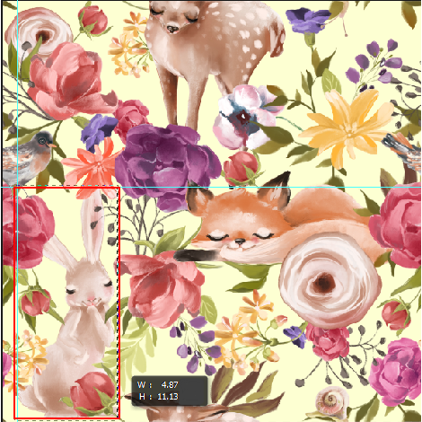 ‘Watercolour Forest' 290GSM Minky per metre