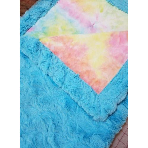 Minky Snuggle Bella in Turquoise by Michael Miller Fabrics