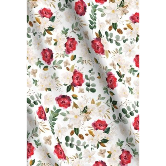 'Roses are Red' Minky Panel  140cm x 90cm