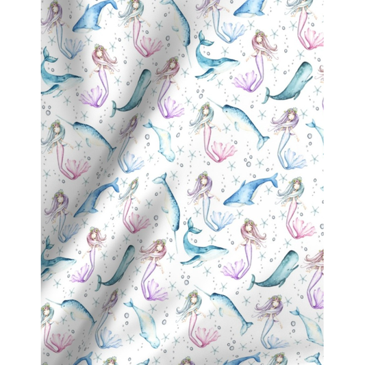 'My Narwhale '  Minky Panel  135cm x 80cm