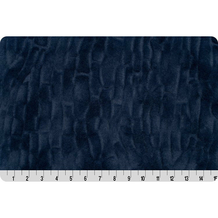 OFFCUT  85cm x wof MINKY - Luxe Cuddle® Luna Navy by Shannon Fabrics per yard