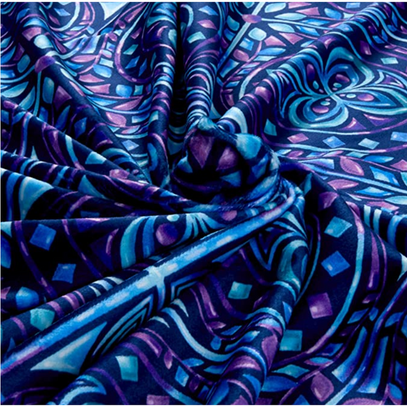 Mosaic Viola Digital Print by Shannon Fabrics