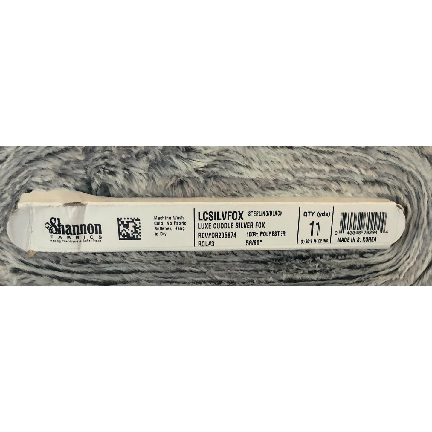 Luxe Cuddle® Silver Fox Sterling/ Black by Shannon Fabrics